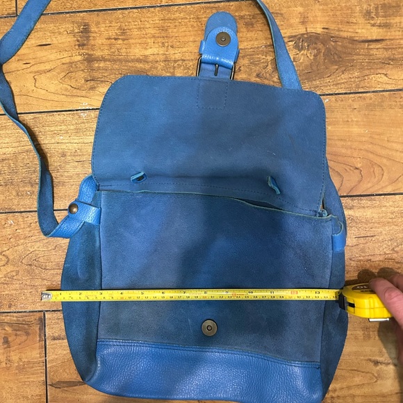 Blue Vintage Suede Purse - Picture 5 of 7